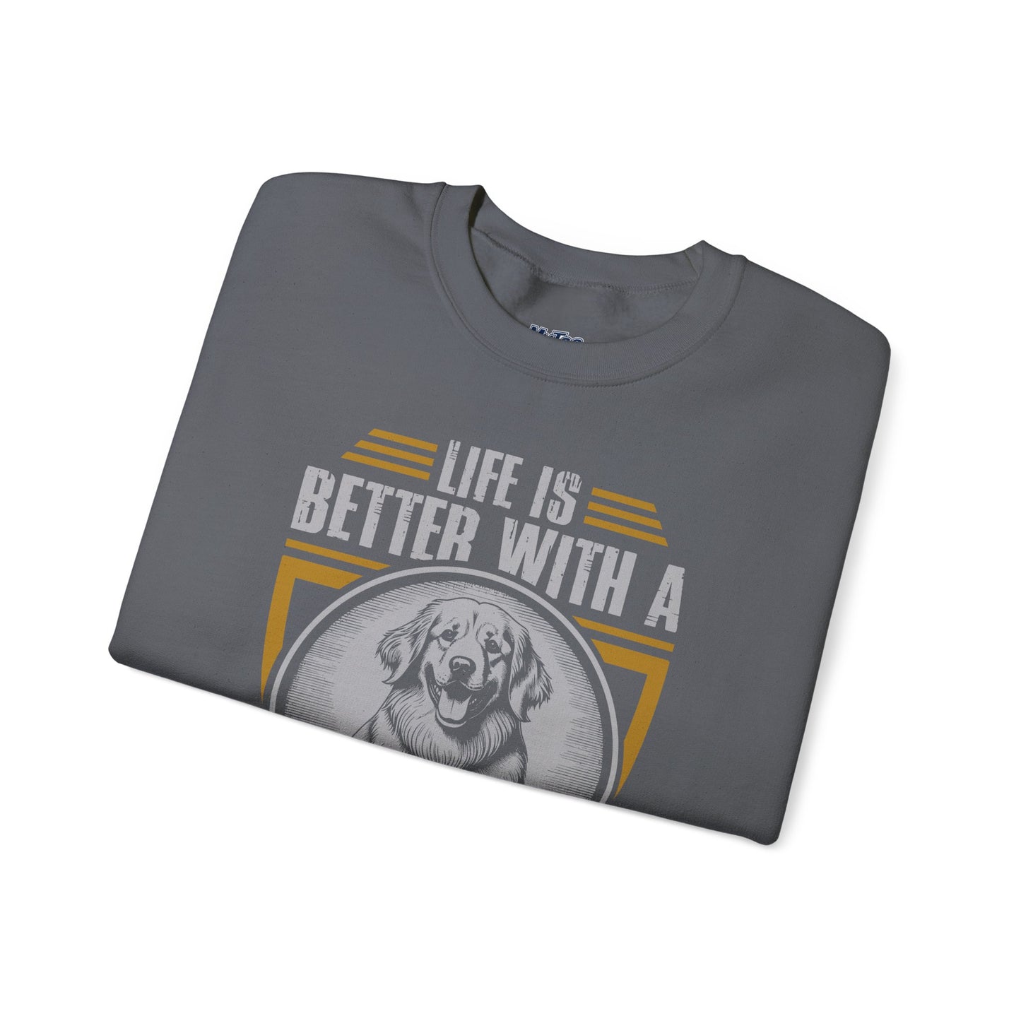 Life Is Better with a Golden Retriever Sweatshirt – Cozy Dog Lover Crewneck