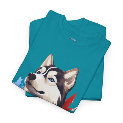 Patriotic Siberian Husky Unisex T-Shirt