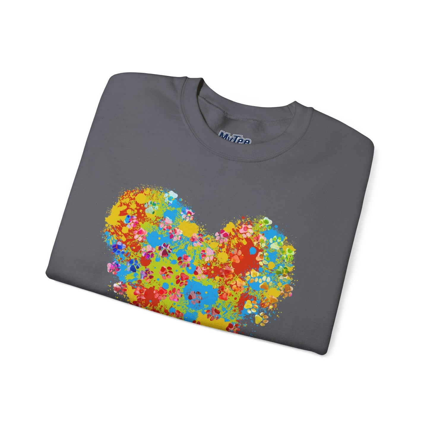 Colorful Heart Graphic Cozy Sweatshirt | Comfortable Winter Apparel