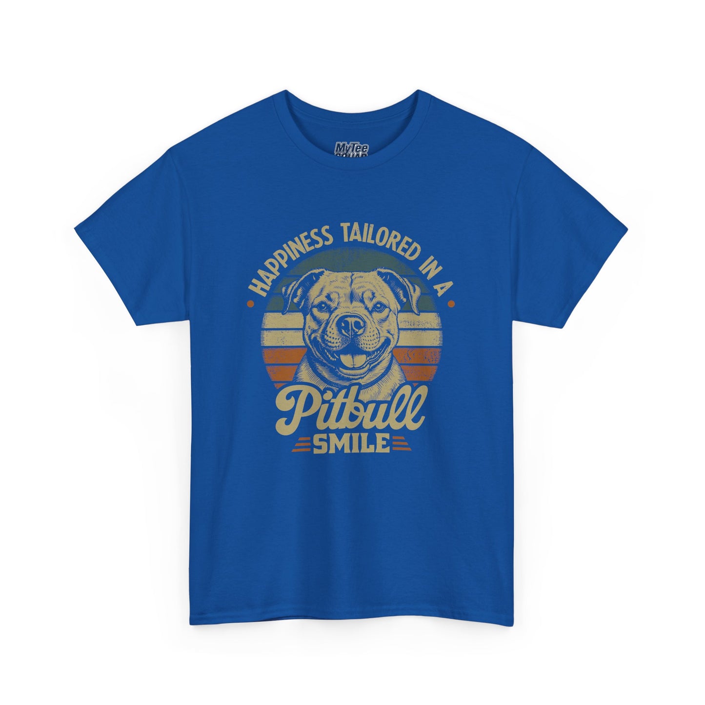Happiness Tailored In A Pitbull Smile Unisex Tee | Animal Rescue Support Tee