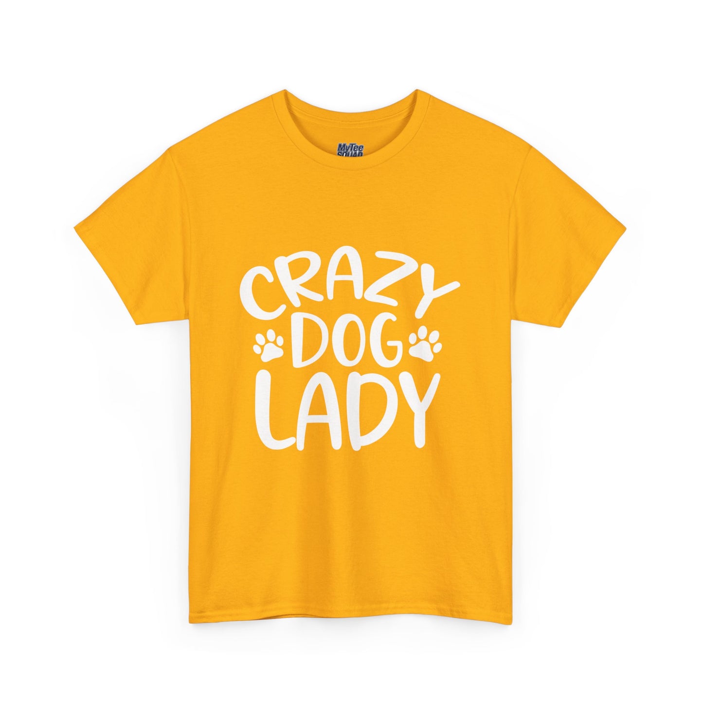 Crazy Dog Lady Heavy Cotton T-Shirt | Best Gift For Dog Mom
