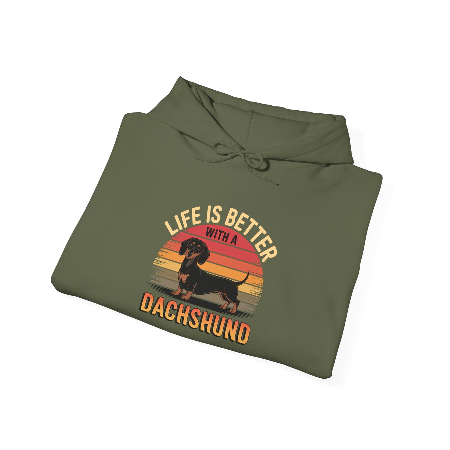 Life Is Better With A Dachshund Unisex Hoodie – Dog Lover Retro Pullover