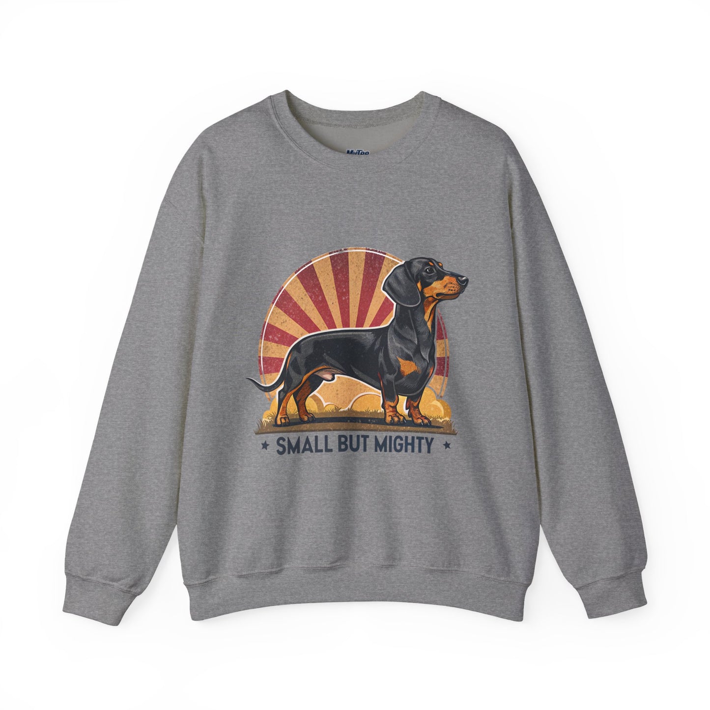 Dachshund Small But Mighty Sweatshirt – Fierce Pup Energy Pullover