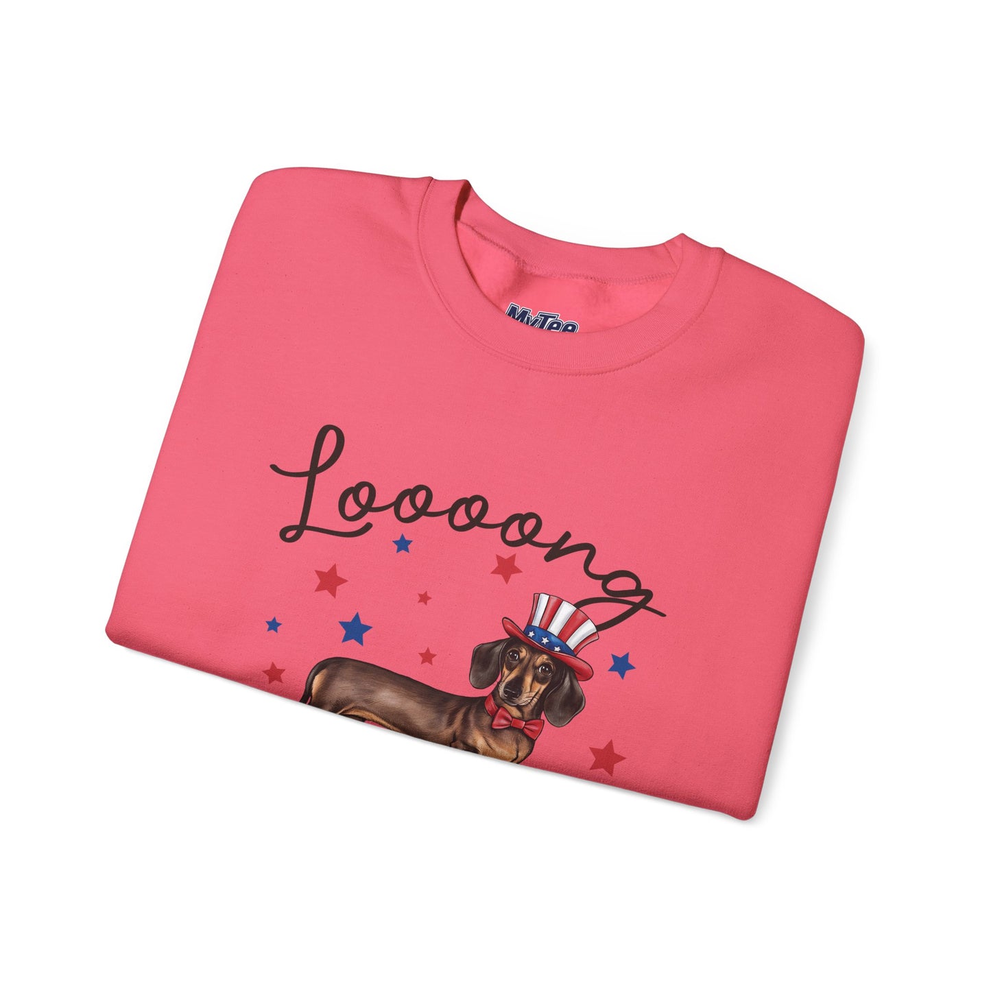 Patriotic Dachshund Loooong Live Freedom Unisex Sweatshirt