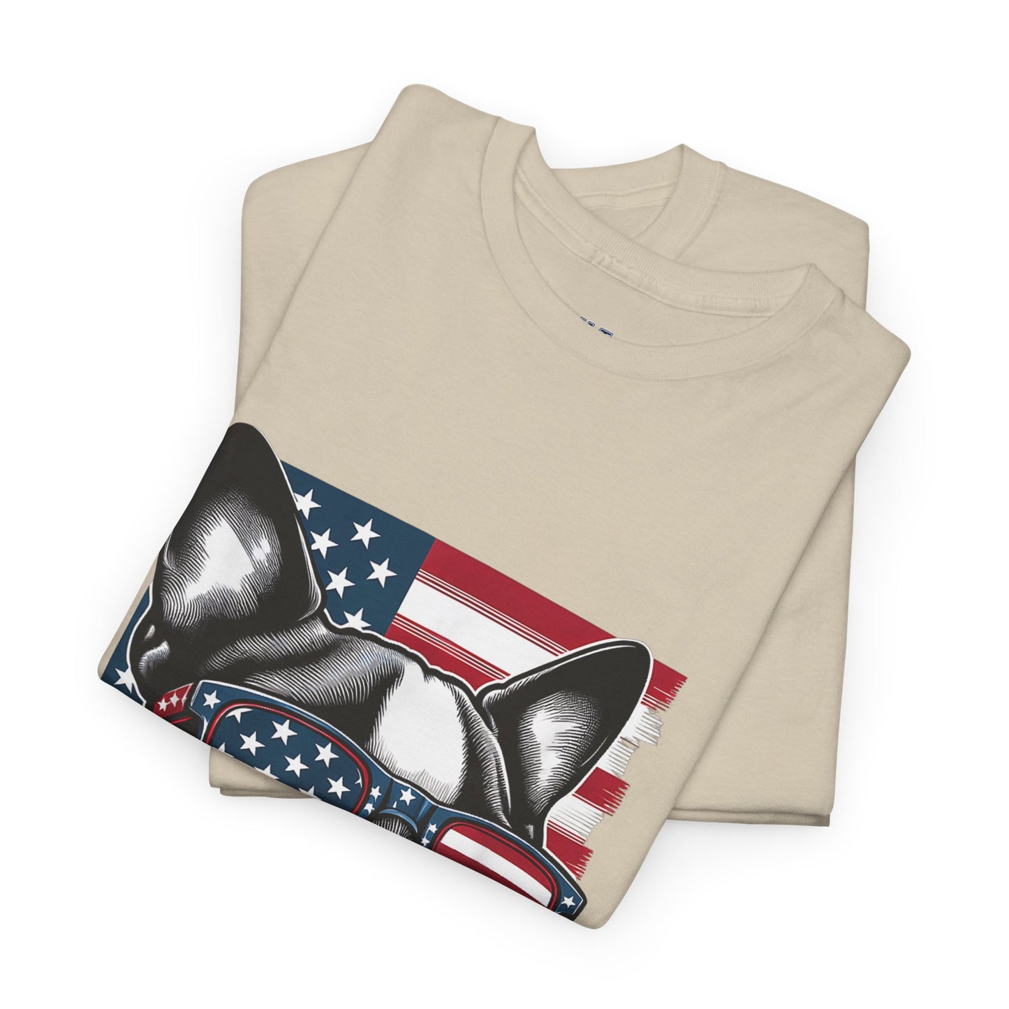 Patriotic Boston Terrier with Sunglasses Unisex T-Shirt
