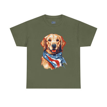 Patriotic Golden Retriever Unisex T-Shirt
