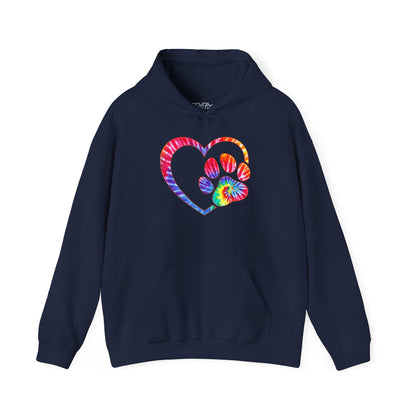 Paw Love Tie-Dye Hoodie – Wear Your Heart In Color