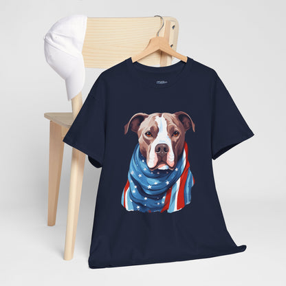 Patriotic American Staffordshire Terrier Unisex T-Shirt