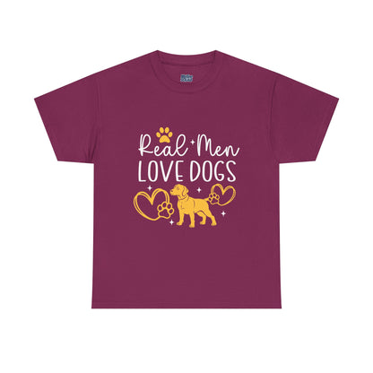 Real Men Love Dogs Cotton T-Shirts | Dog Lover