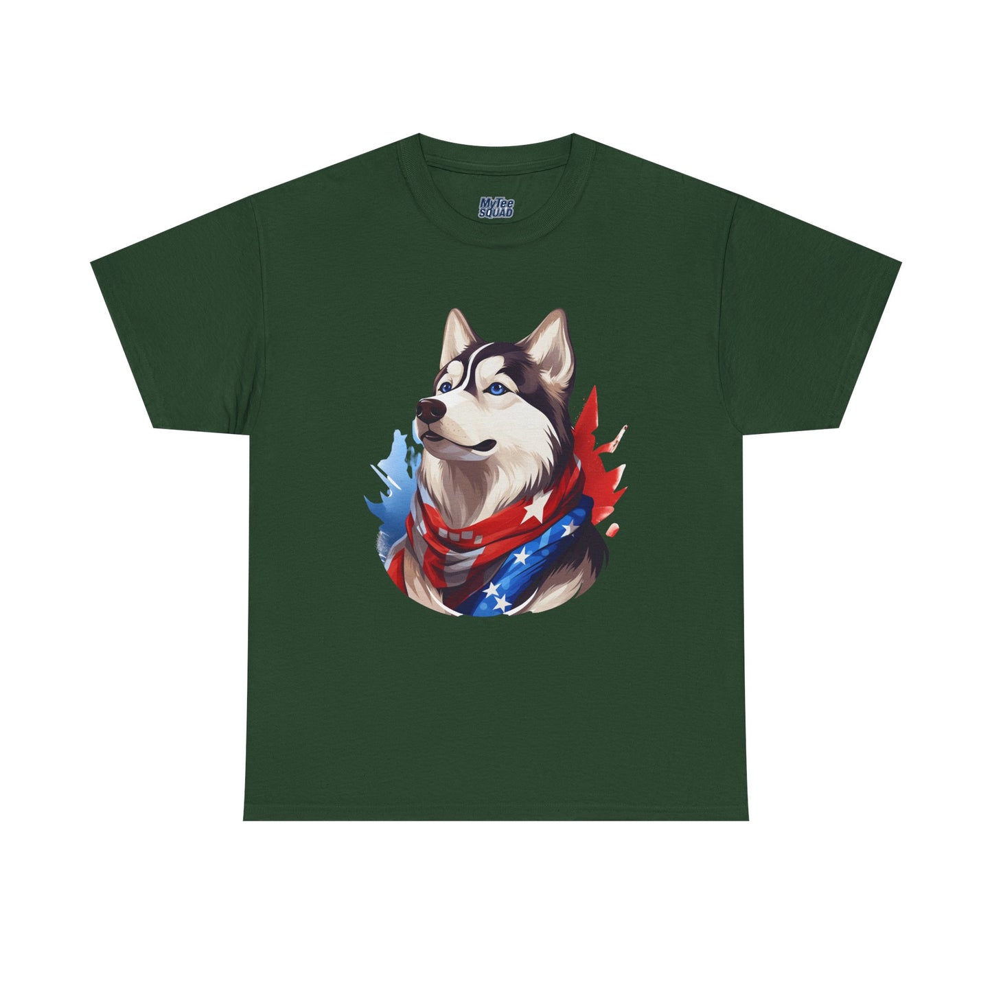 Patriotic Siberian Husky Unisex T-Shirt