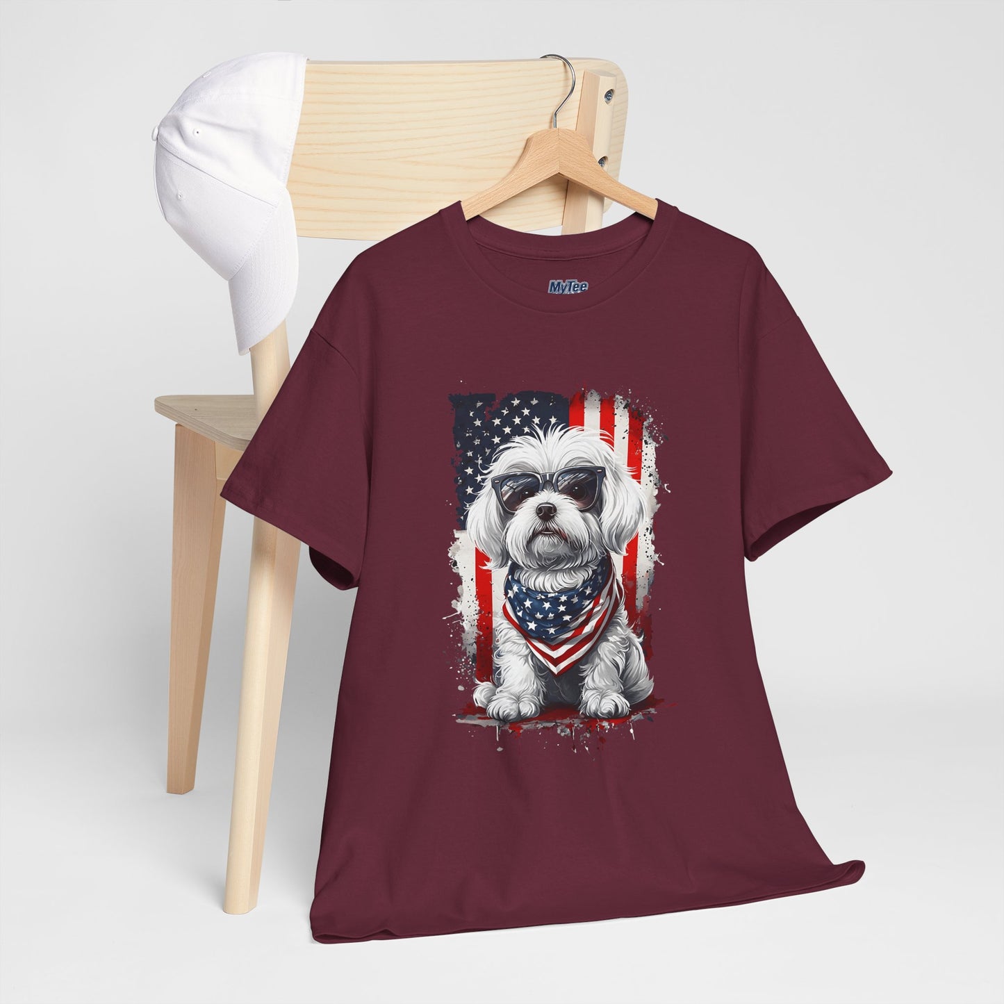 Patriotic Havanese Unisex Cotton T-Shirt