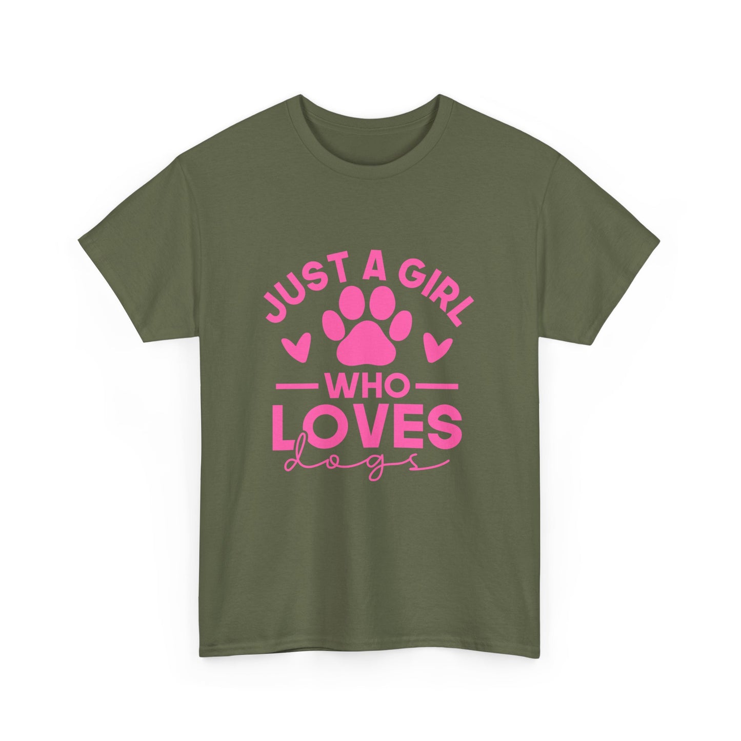Just a Girl Who Loves Dogs T-Shirt - Cute Pet Lover Tee