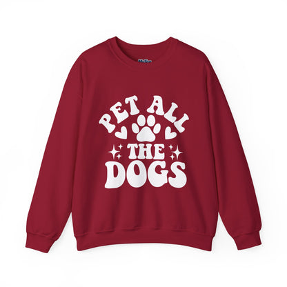 Pet All The Dogs Crewneck Sweatshirt | Cozy Dog Lover Gift