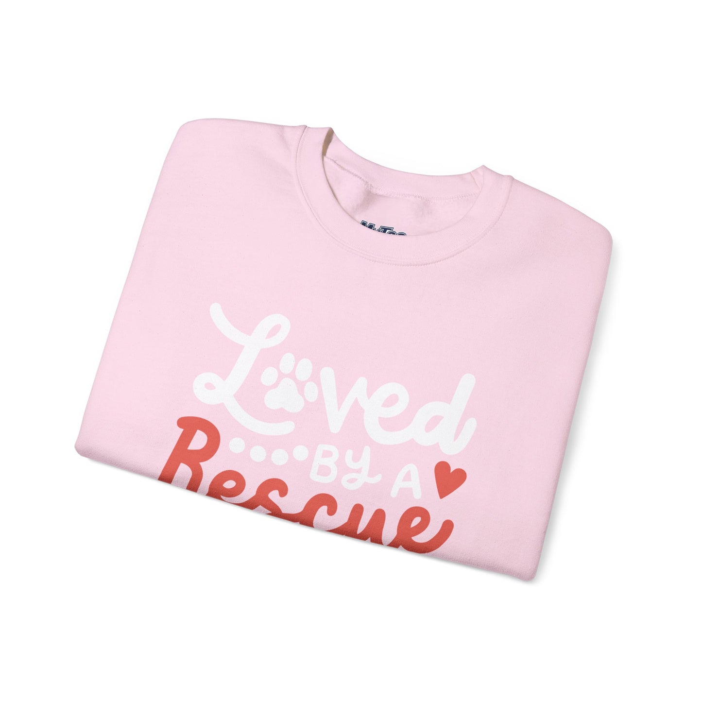Loved By A Rescue Dog Sweatshirt | Animal Lover Gift, Cozy Crewneck