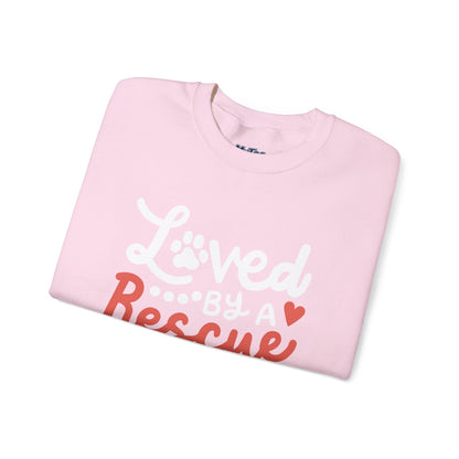 Loved By A Rescue Dog Sweatshirt | Animal Lover Gift, Cozy Crewneck