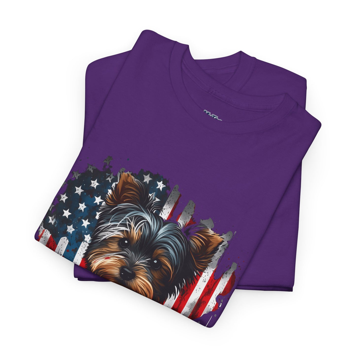 Patriotic American Yorkshire Terrier With sunglasses Unisex T-Shirt