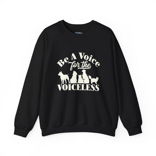 Be A Voice  For The Voiceless Unisex Sweatshirt – Animal Rescue Awareness