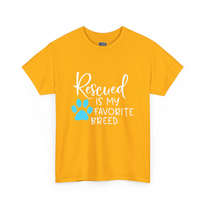 Rescued Is My Favorite Breed T-Shirt – Pet Adoption Love Tee