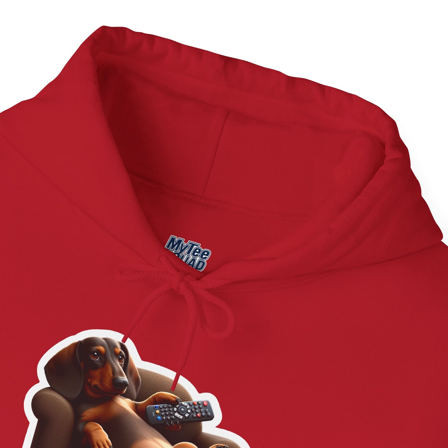 Dachshund TV Boss Unisex Hoodie– Funny Wiener Dog Relax Tee