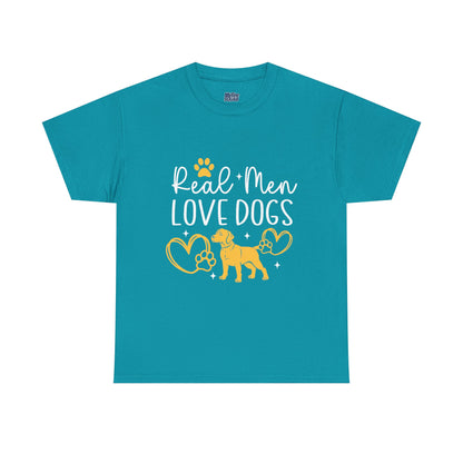Real Men Love Dogs Cotton T-Shirts | Dog Lover