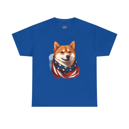 Patriotic Shiba Inu Unisex T-Shirt