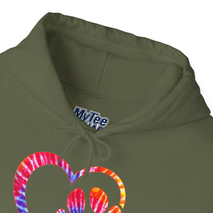 Paw Love Tie-Dye Hoodie – Wear Your Heart In Color