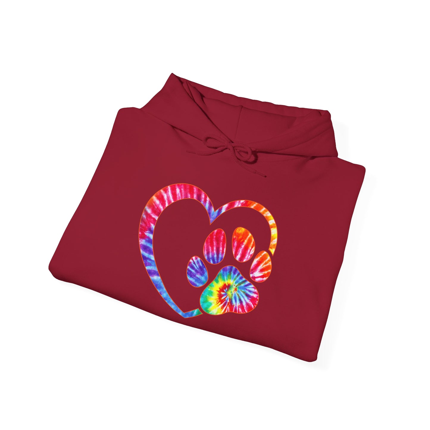 Paw Love Tie-Dye Hoodie – Wear Your Heart In Color