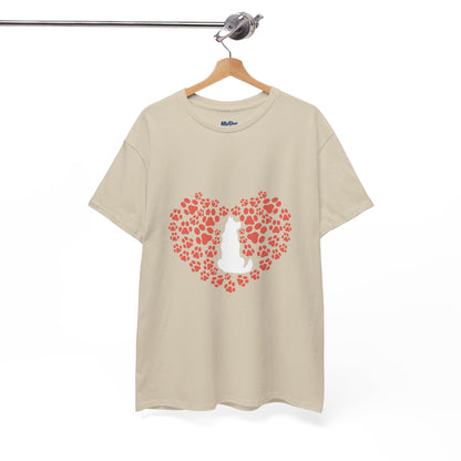 Dog Lover's Heart - Unisex Cotton Tee