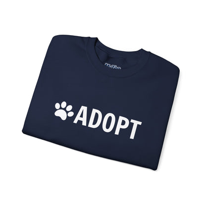 Adopt Pet Lover Crewneck Sweatshirt | Dog Rescue Inspired