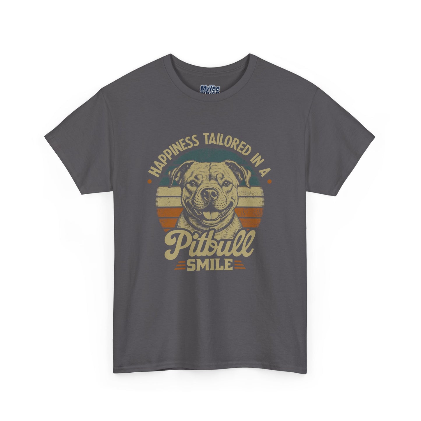 Happiness Tailored In A Pitbull Smile Unisex Tee | Animal Rescue Support Tee