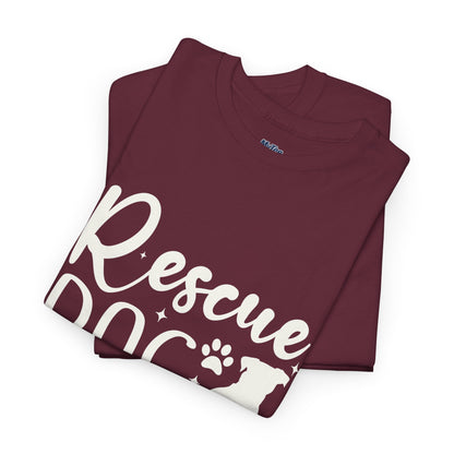 Rescue Dog Mom Cotton T-Shirt | Dog Lover
