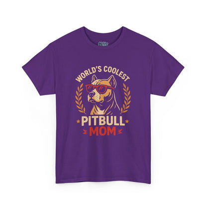 World's Coolest Pitbull Mom T-Shirt | Gift For Dog Mom