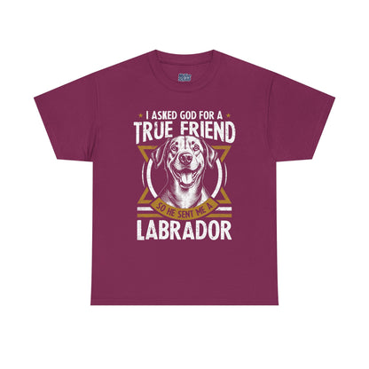 I Asked God For a Strength So He Sent Me a Labrador Retriever Unisex T-Shirts