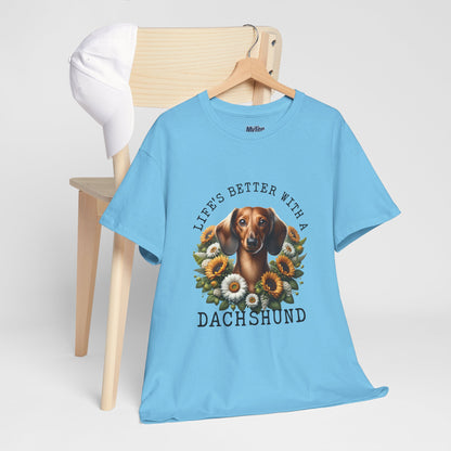 Dachshund Sunflower Unisex T-Shirt