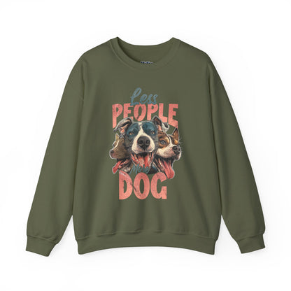 Less People More Dog Sweatshirt – Cozy Dog Lover Crewneck