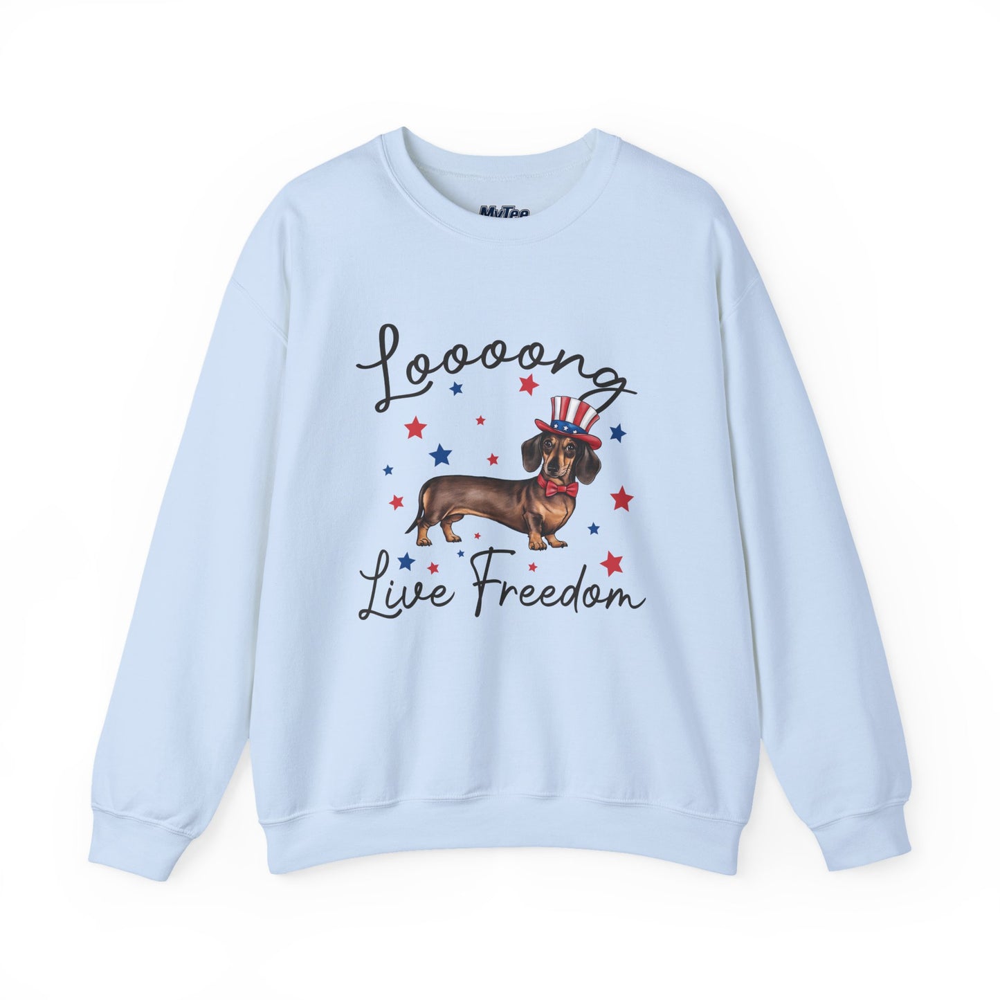 Patriotic Dachshund Loooong Live Freedom Unisex Sweatshirt