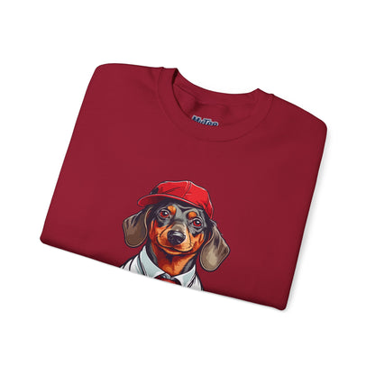 Dachshund Red Tie Unisex Sweatshirt – Chic Comfort for Dog Lovers