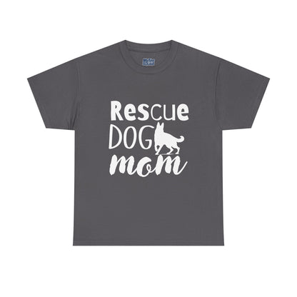 Rescue Dog Mom Cotton T-Shirt