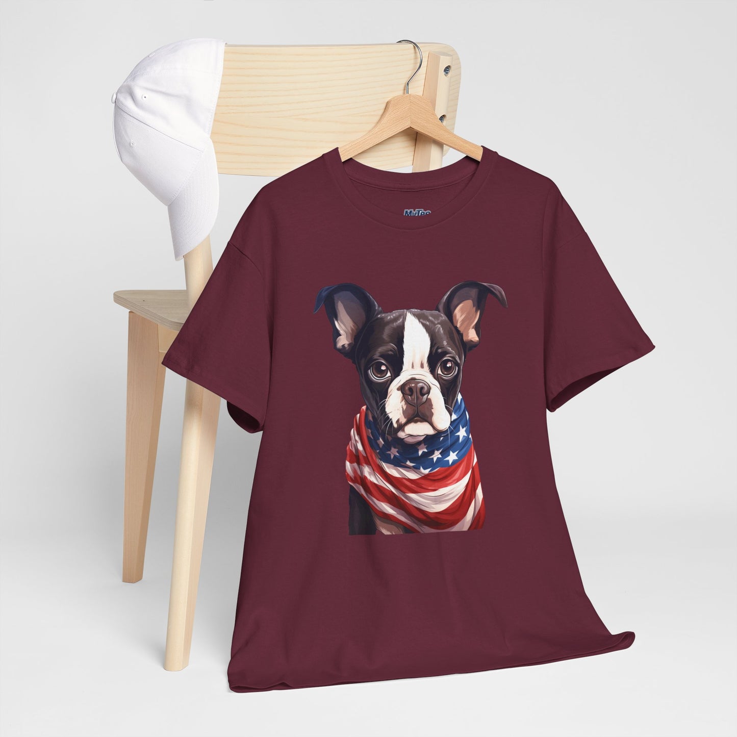 Patriotic Boston Terrier Unisex T-Shirt