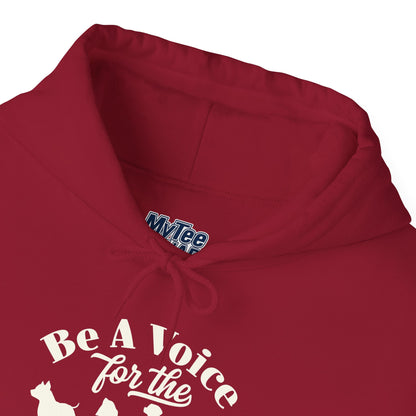 Be A Voice  For The Voiceless Unisex Hoodie – Animal Rescue Awareness