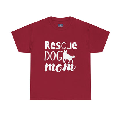 Rescue Dog Mom Cotton T-Shirt