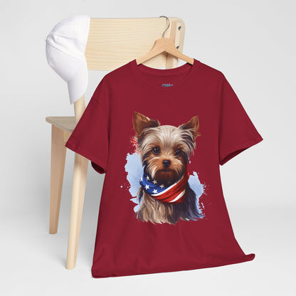 Patriotic Yorkshire Terrier Unisex T-Shirt