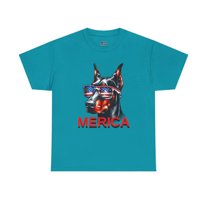 Patriotic Doberman With Sunglasses Unisex T-Shirt