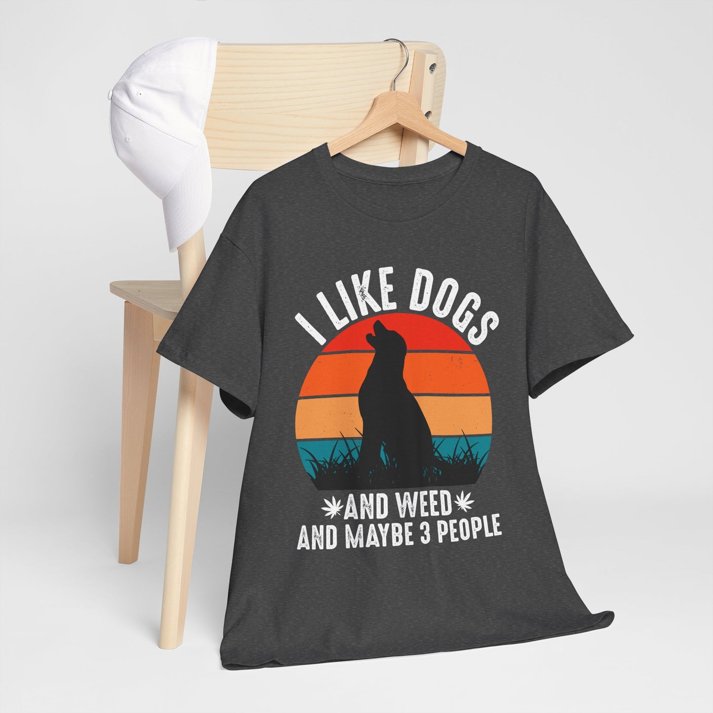 'I Like Dogs And Weed And 3 People' Unisex T-Shirt