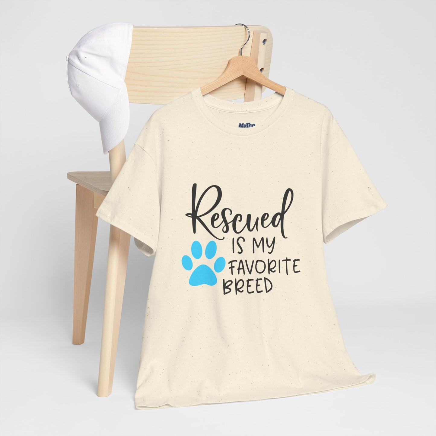 Rescued Is My Favorite Breed T-Shirt – Pet Adoption Love Tee