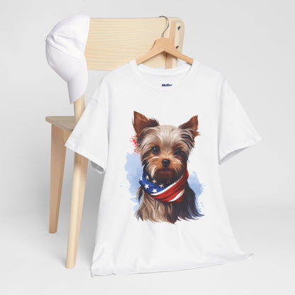 Patriotic Yorkshire Terrier Unisex T-Shirt