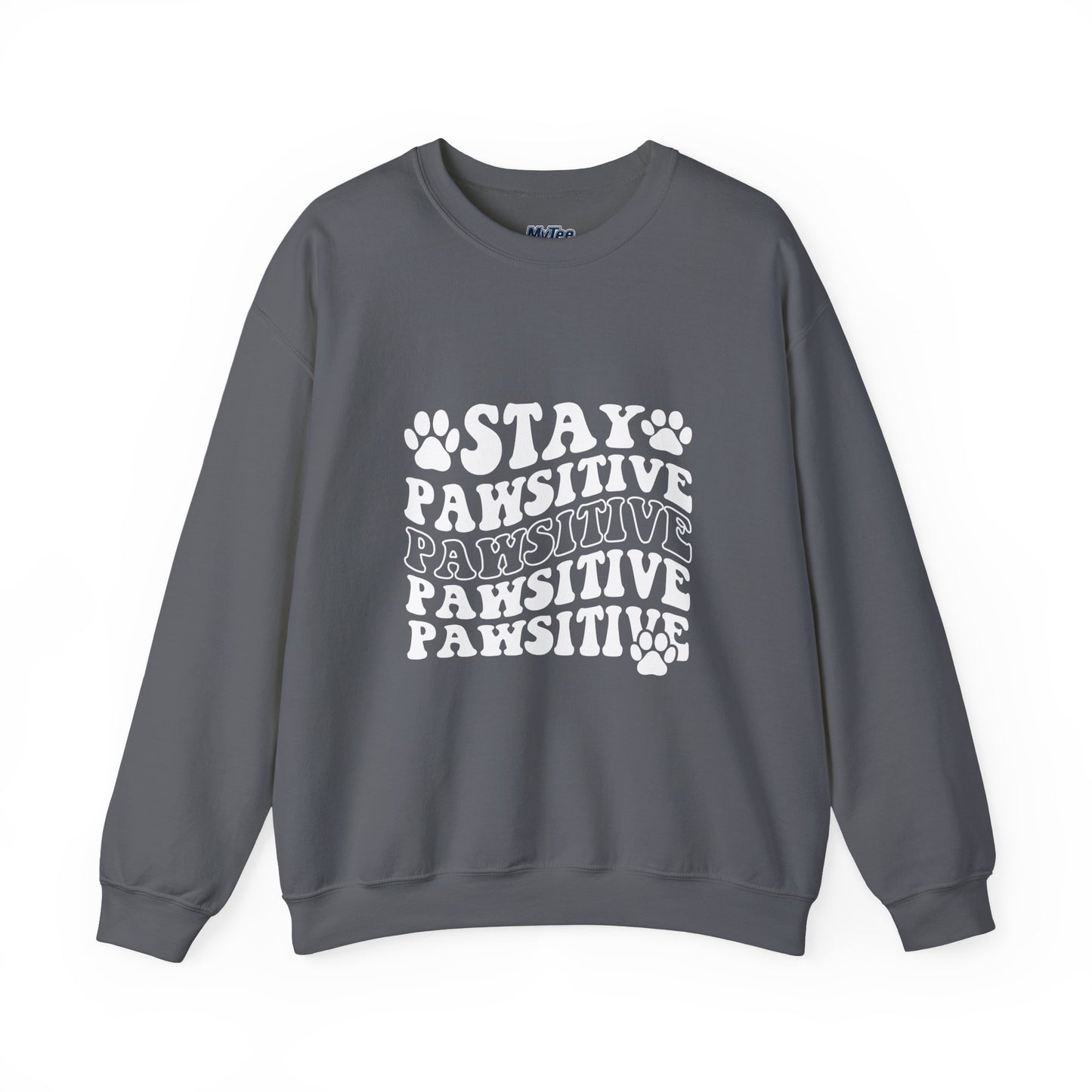 Stay Pawsitive Unisex Heavy Blend Crewneck Sweatshirt