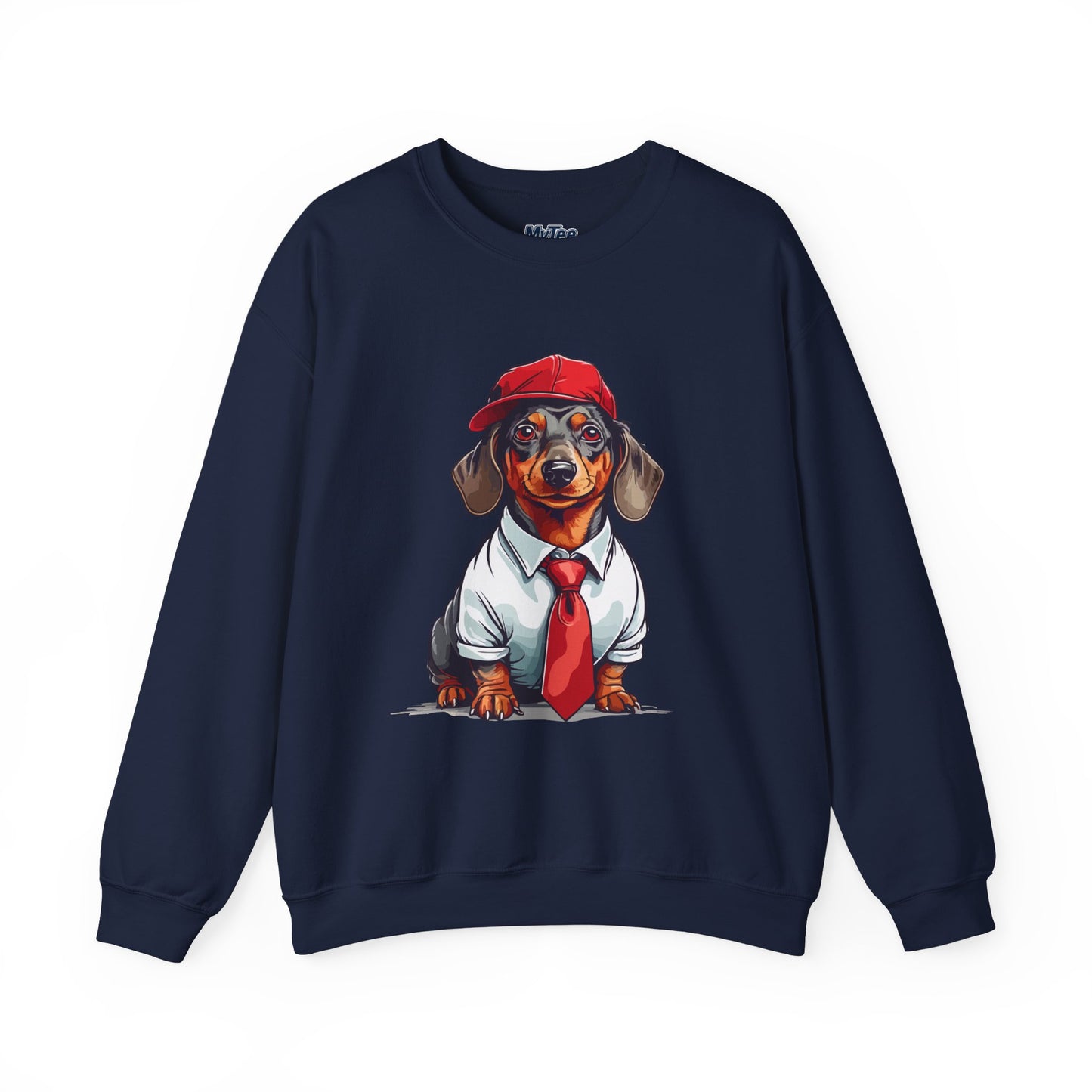 Dachshund Red Tie Unisex Sweatshirt – Chic Comfort for Dog Lovers