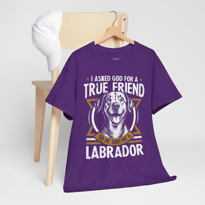I Asked God For a Strength So He Sent Me a Labrador Retriever Unisex T-Shirts