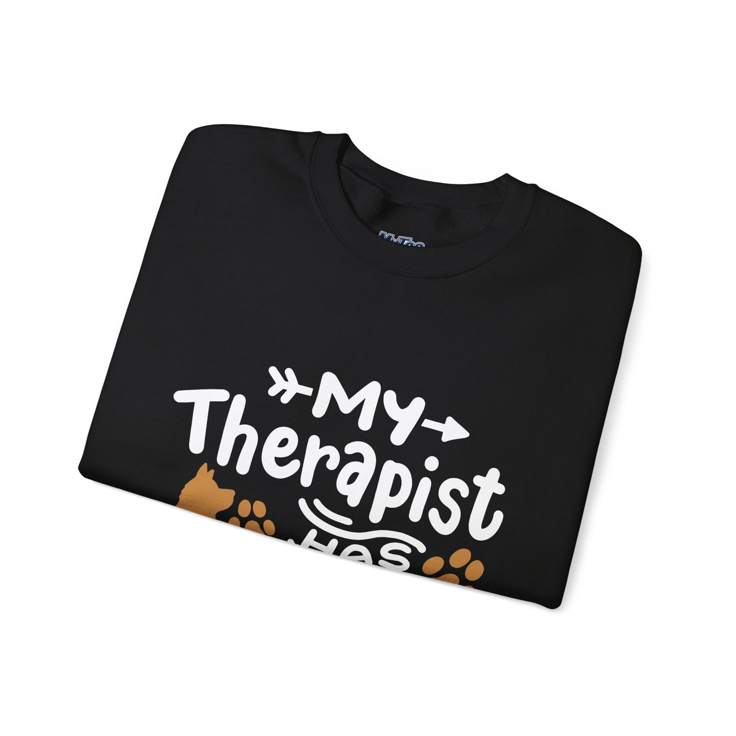 My Therapist Has Paws Unisex Sweatshirt | Cat & Dog Gifts, Animal Lover Apparel